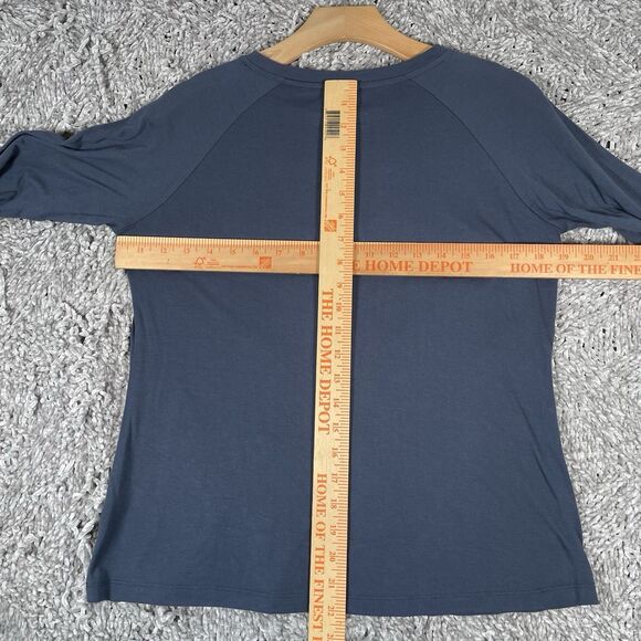 Free Fly Activewear Top Womens Small Long Sleeve Blue Stretch Performance Bamboo - Picture 5 of 5